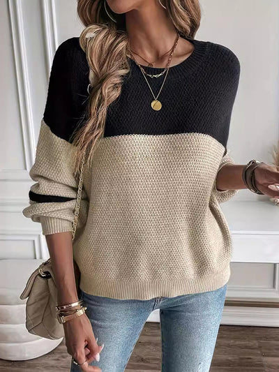 Brylee | Two-Tone Knit Sweater