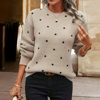 Nina – Polka Dot Knitted Sweater