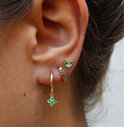 Hazel - Mixed Stud Hoop Set