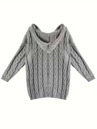 Miette - Casual Long Sleeve Knitted Sweater