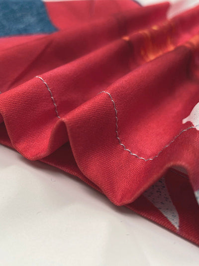 Loose Wide Leg Flower Print Jean Pants Bottoms Trousers