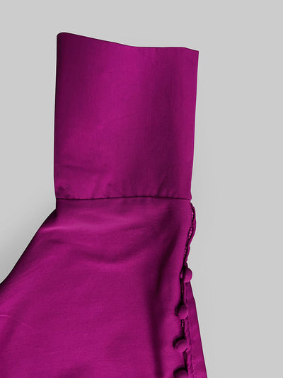 H-Line Loose Buttoned Solid Color Maxi Dresses