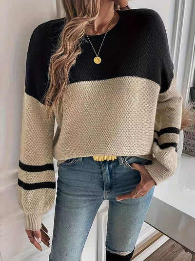 Brylee | Two-Tone Knit Sweater