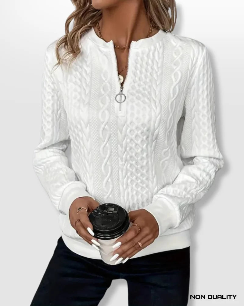 Gina - Non-Duality Zip-Up Sweater