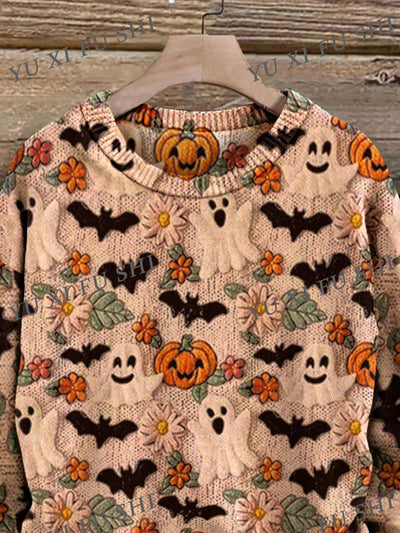 Halloween Digital Print Sweater