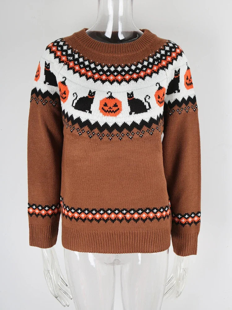 Autumn Halloween Winter Knit Sweater
