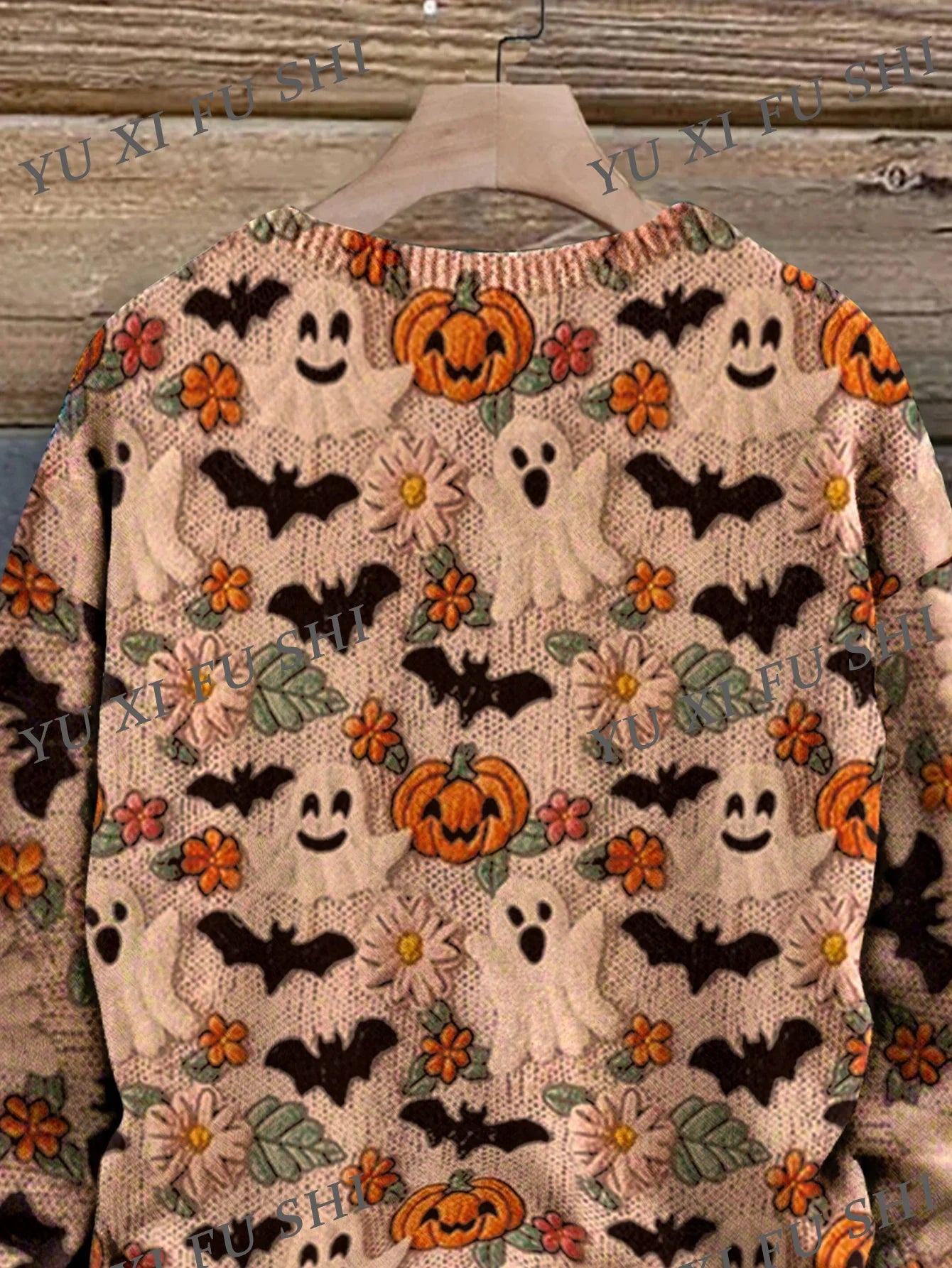 Halloween Digital Print Sweater