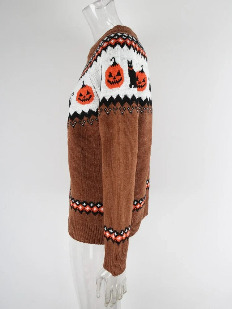 Autumn Halloween Winter Knit Sweater