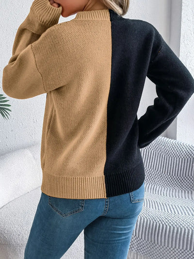 Jack O’ Lantern Colorblock Knit Pullover
