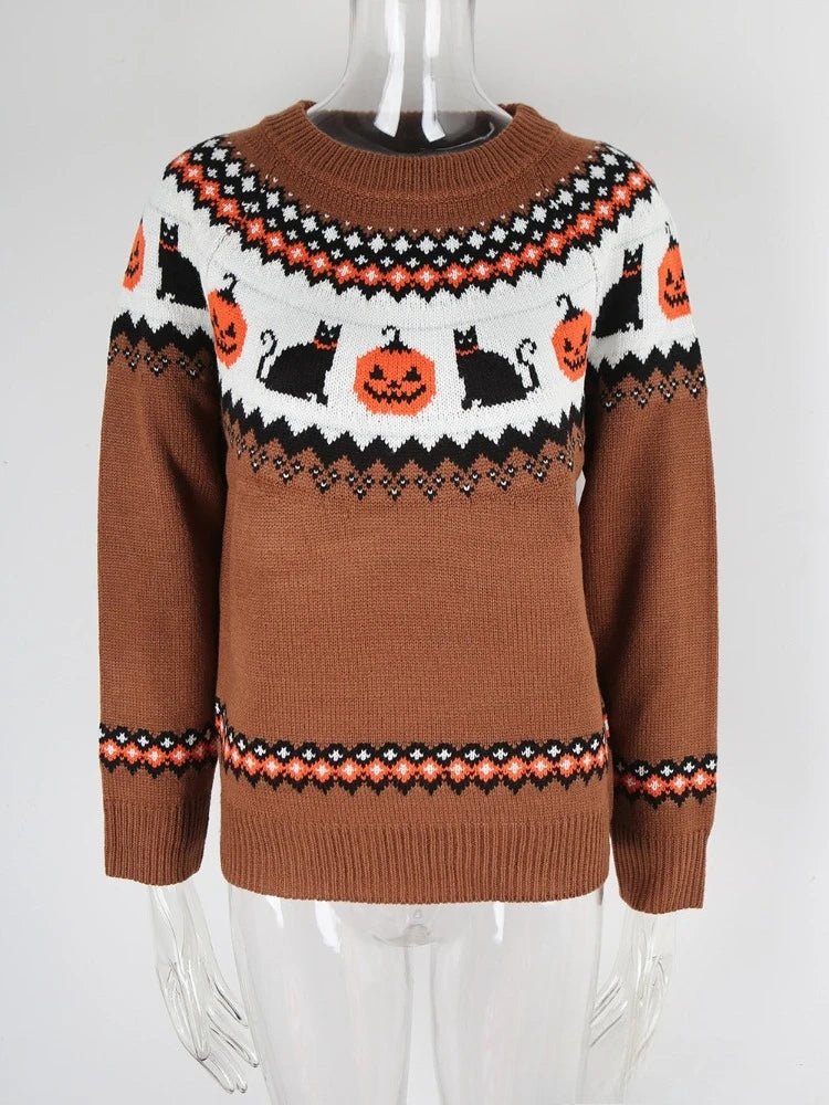 Autumn Halloween Winter Knit Sweater