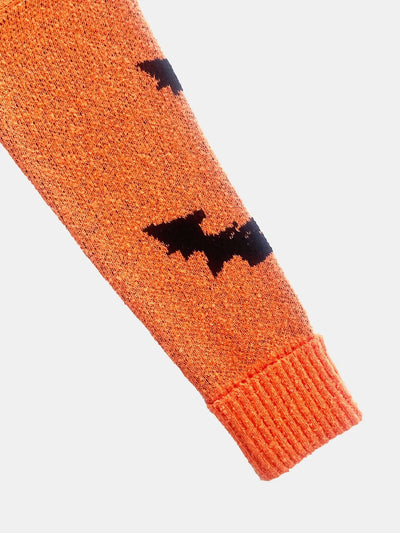 Halloween Bat Knit Pullover Sweater