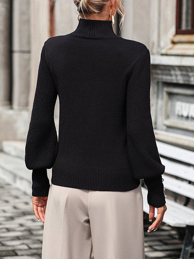 Simone | Pearl Sleeve Knit Sweater