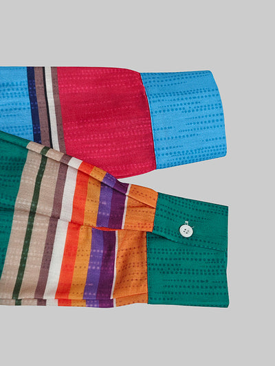 Long Sleeves Loose Buttoned Contrast Color Lapel Blouses&Shirts Tops