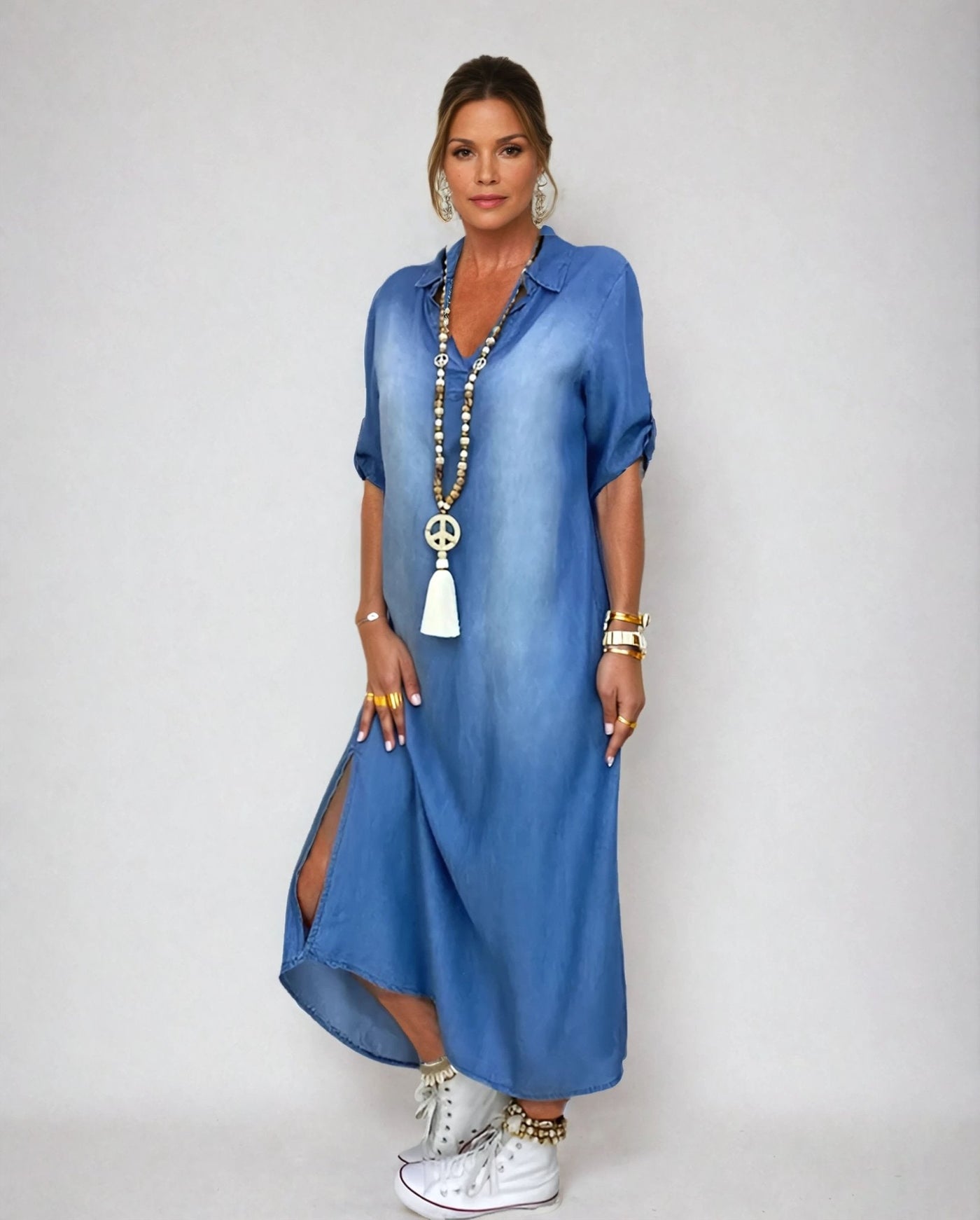 Camille™ | Long Denim Dress