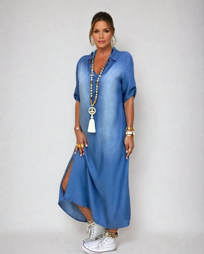 Camille™ | Long Denim Dress