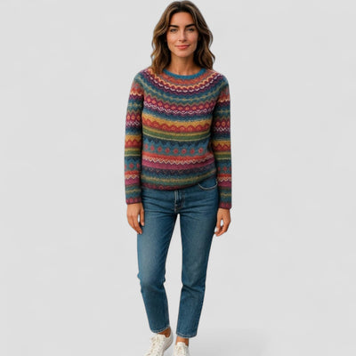Sienna | Women Patterned Knitted Sweater | Relaxed Fit & Warm