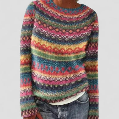 Sienna | Women Patterned Knitted Sweater | Relaxed Fit & Warm