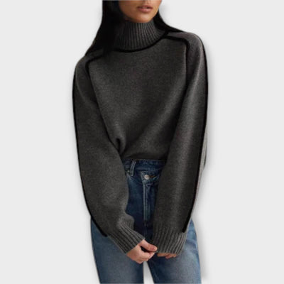 Brielle | Women Ribbed Turtleneck Sweater | Soft & Structured