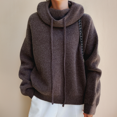 Eva | Drawstring Knit Sweater