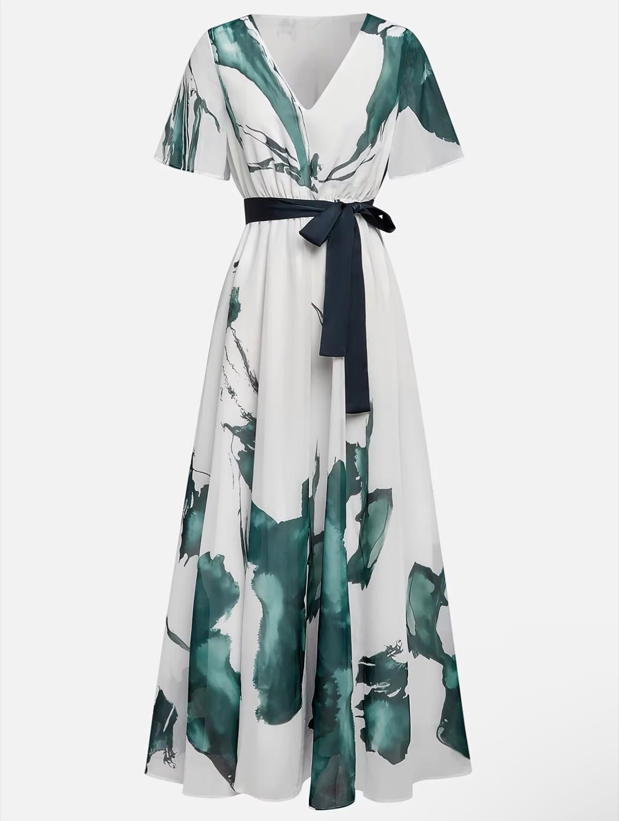 Nayla™ | Long Dress with Watercolor Print