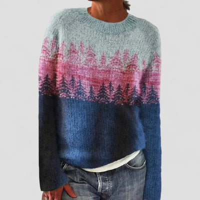Sienna | Women Patterned Knitted Sweater | Relaxed Fit & Warm