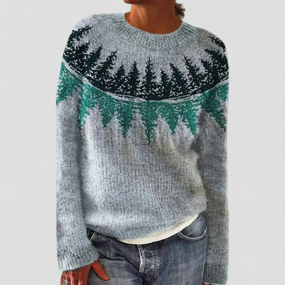 Sienna | Women Patterned Knitted Sweater | Relaxed Fit & Warm